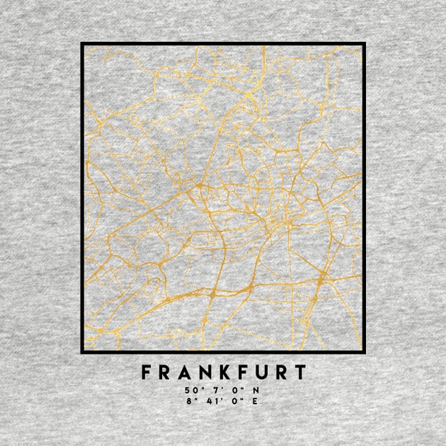 FRANKFURT GERMANY CITY STREET MAP ART by deificusArt